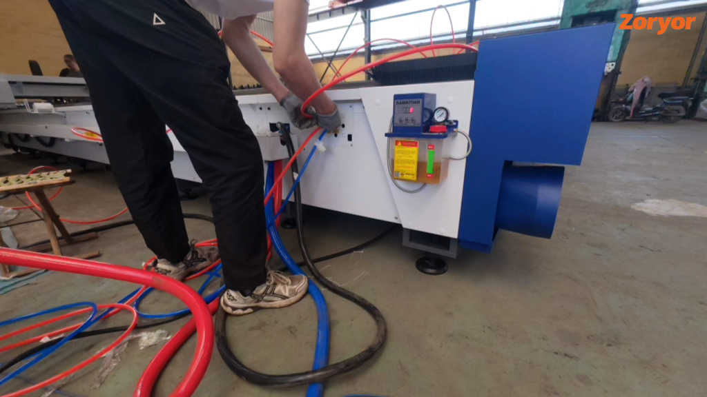 How to Install and Commission a Laser Cutting Machine auxiliary gas installation
