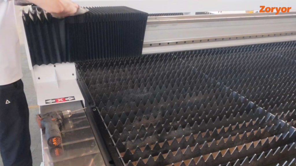 How to Install and Commission a Laser Cutting Machine bellows protective cover installation